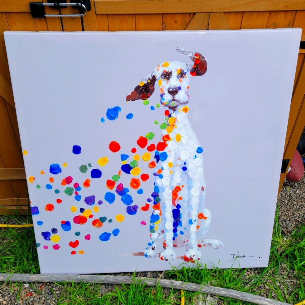 Colorful Dog Canvas Art
